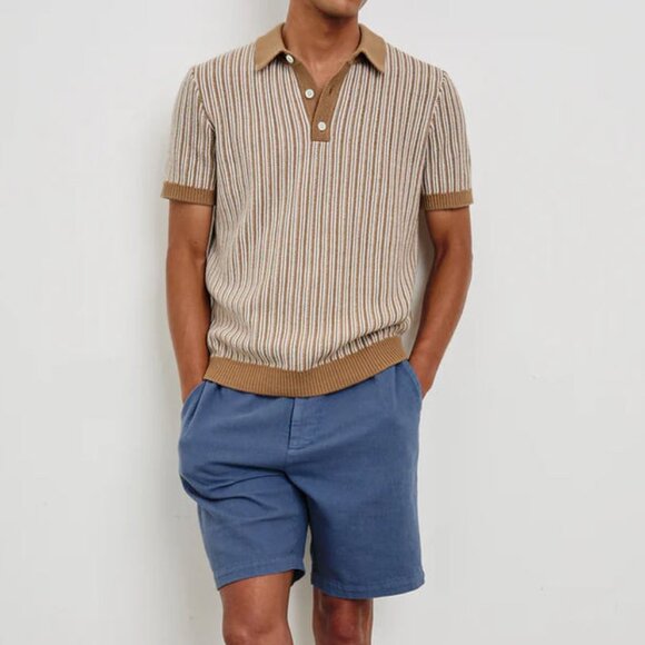 Rails Tan & White Polo Shirt in Medium - Picture 2 of 10